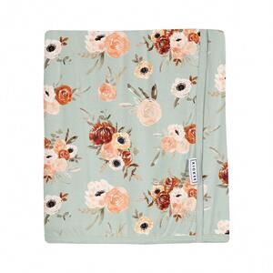 NEW KICKEE swaddle perfect blanket in aloe fall floral
